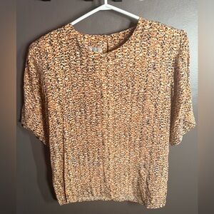 Madison Women's Animal Print Blouse - Brown and Black